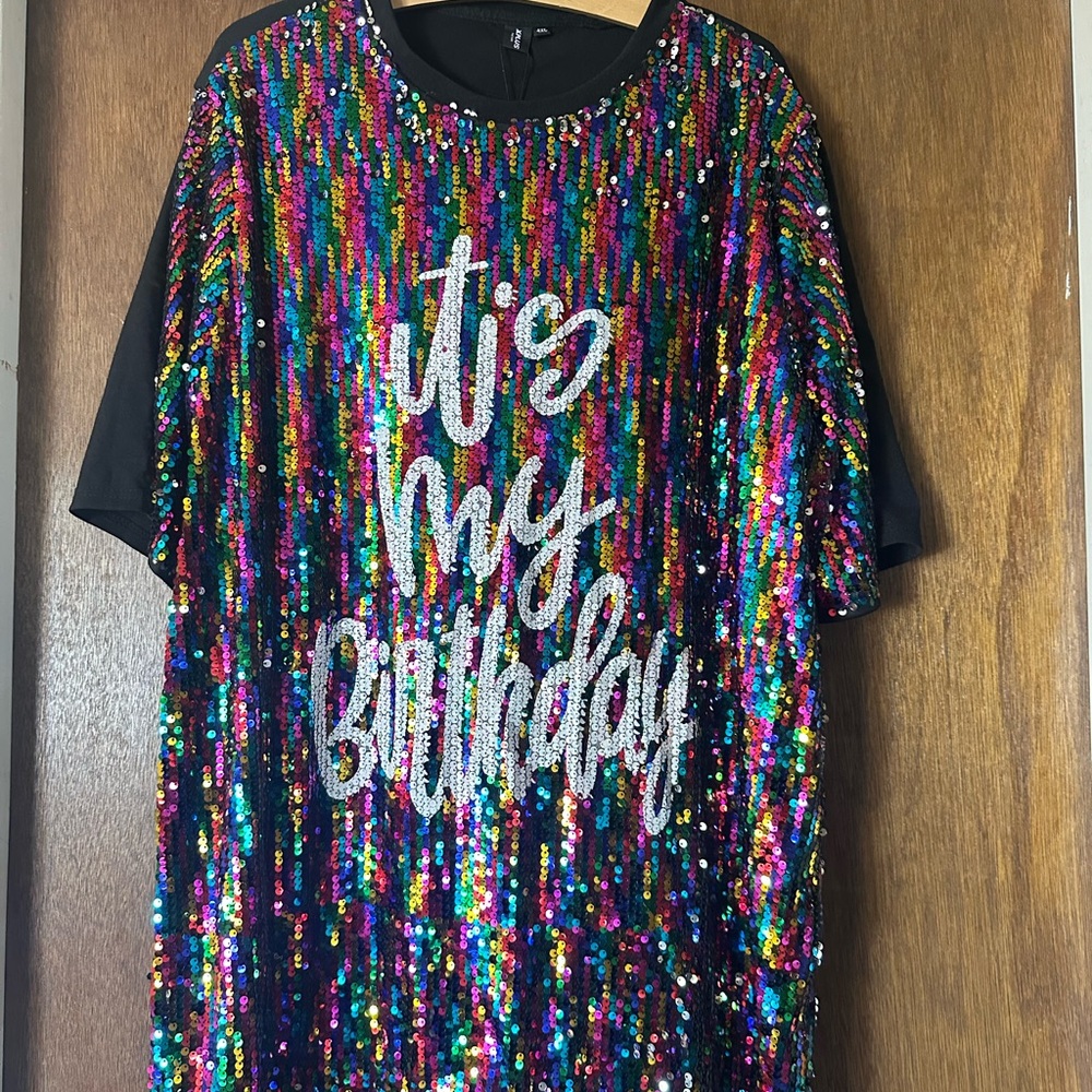Colorful Sequin Birthday women top